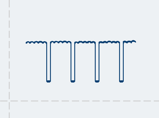La ilustración de ejemplo muestra una interrupción del diodo de excitación.