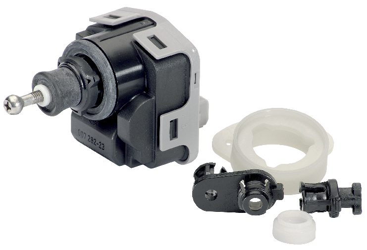 Headlamp levelling actuator for manual and automatic headlamp leveling systems