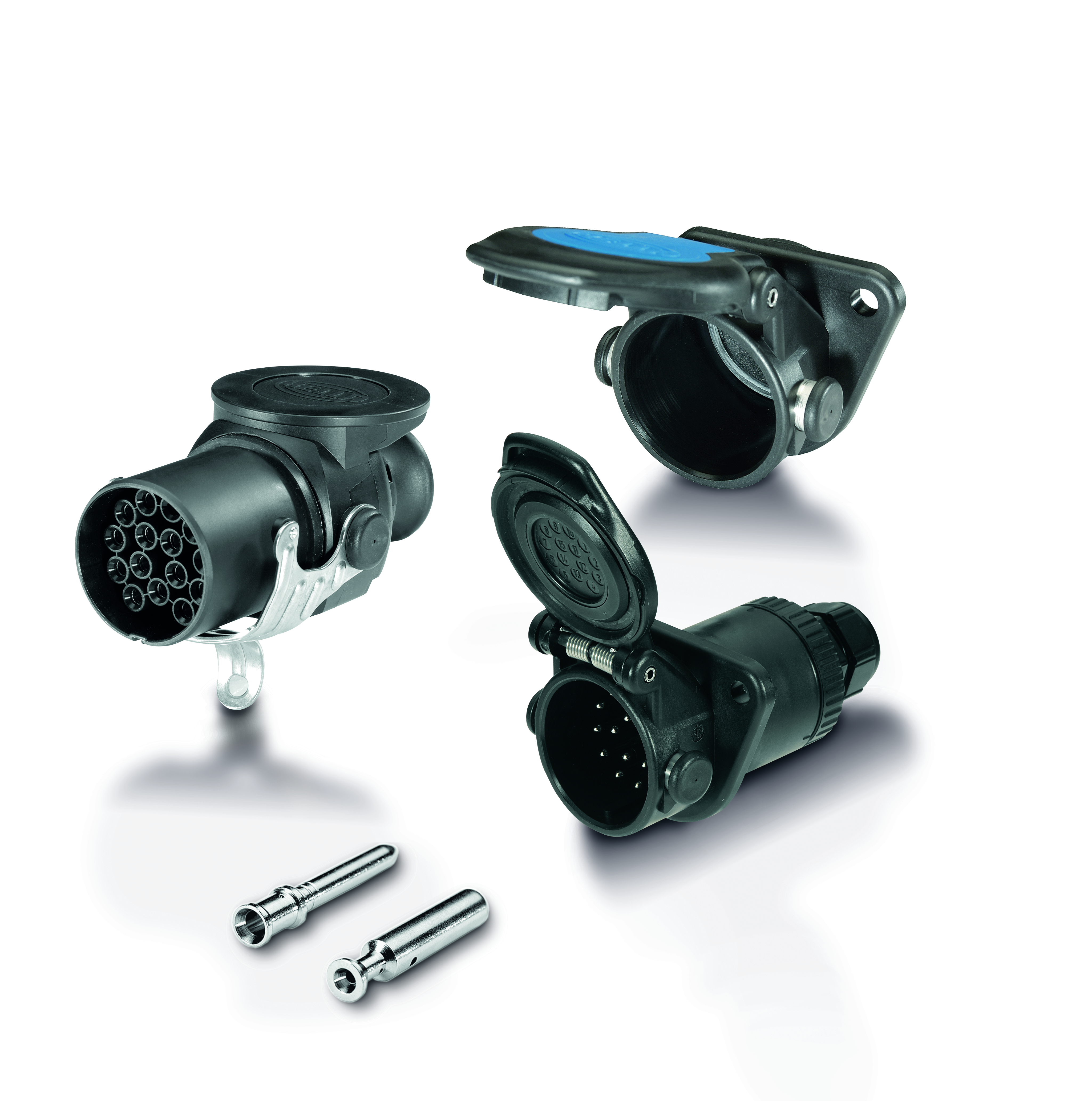 15-pin plug connector system in accordance with ISO 12 098