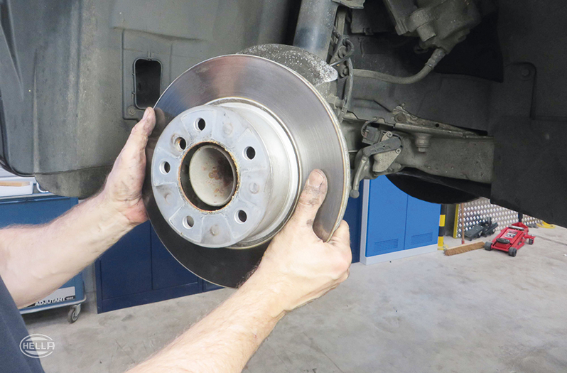 Remove the brake disc