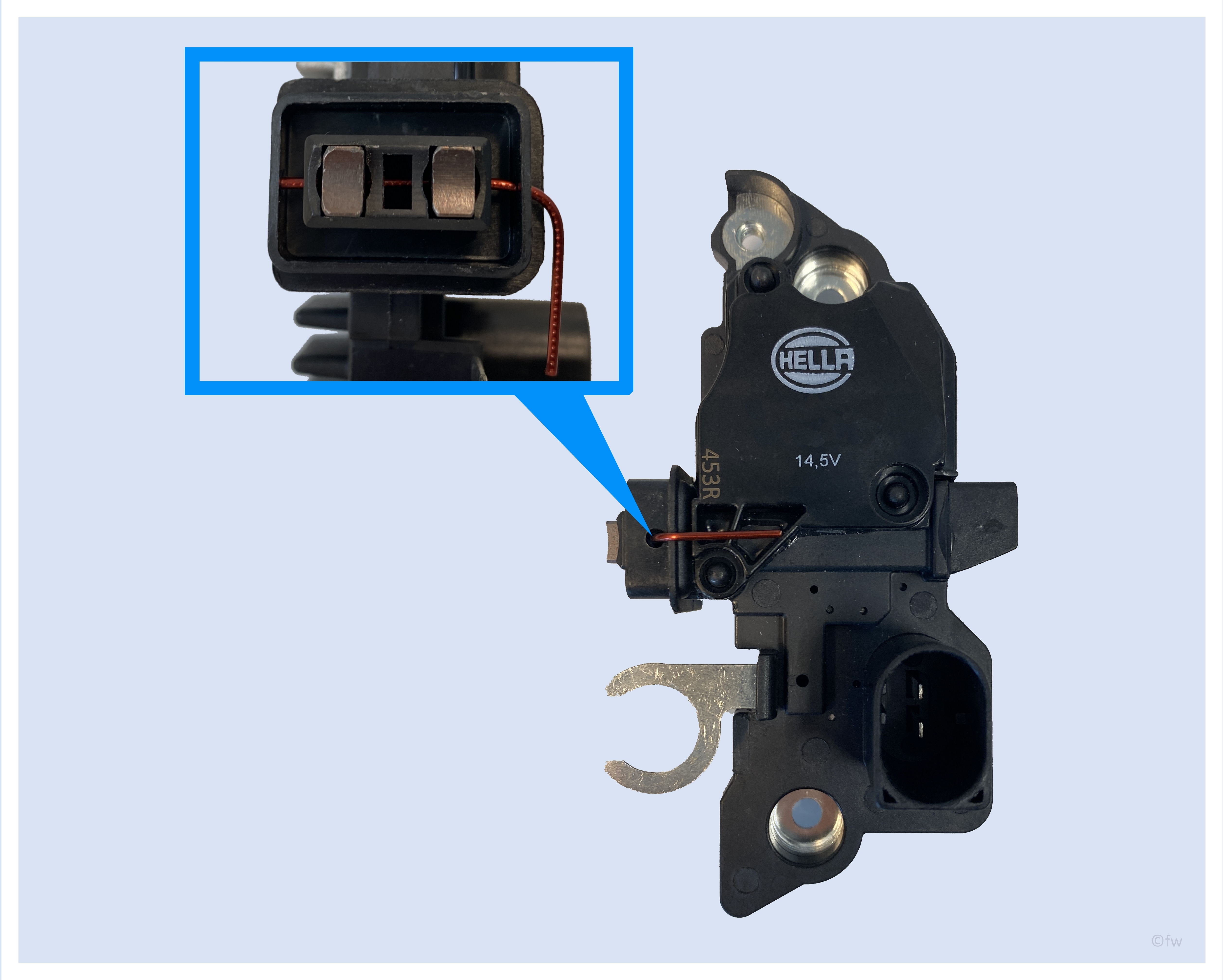 Cambiar el regulador del alternador: denominación de las terminales