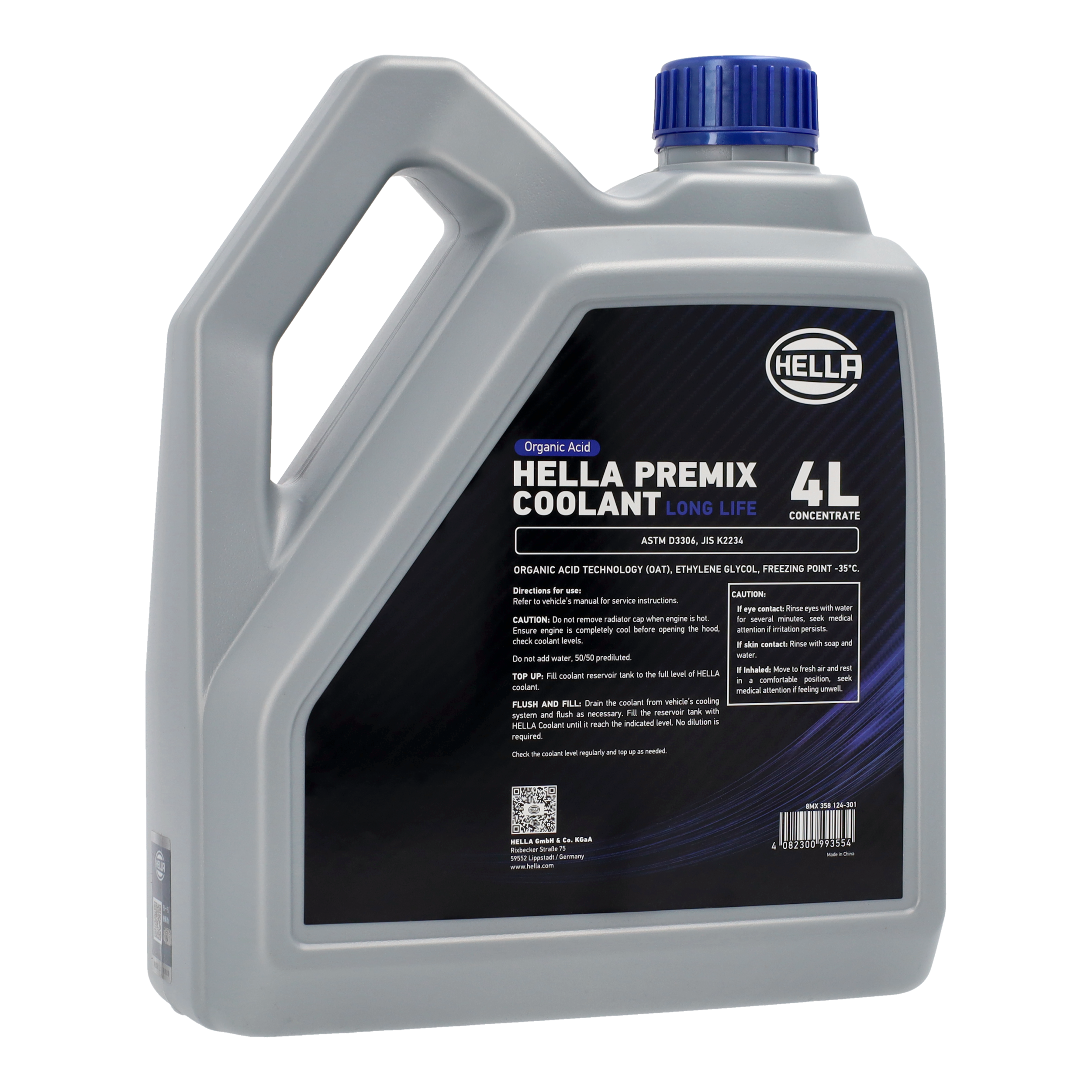 HELLA Premix Coolant 4L blue BACK