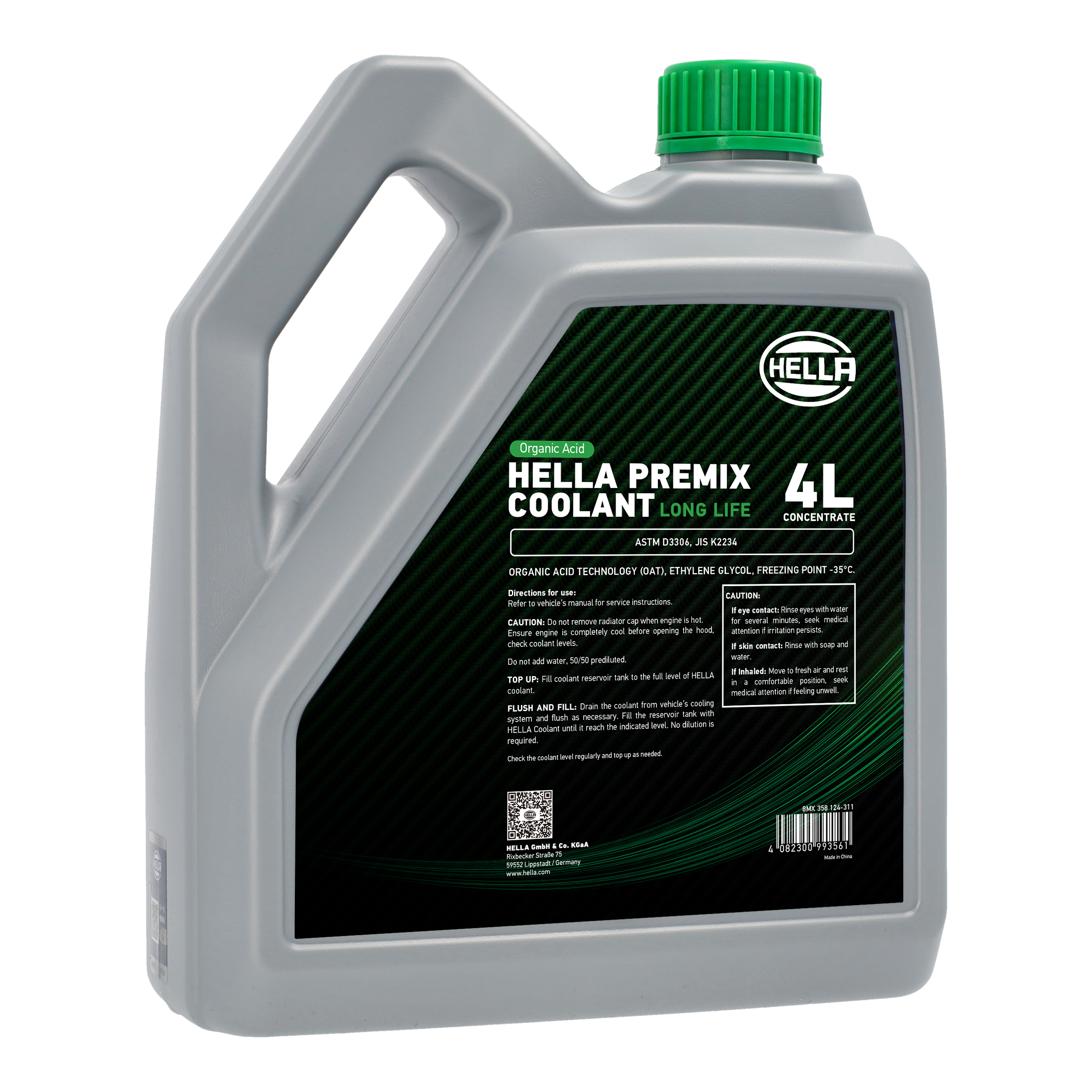 HELLA Premix Coolant 4L green BACK