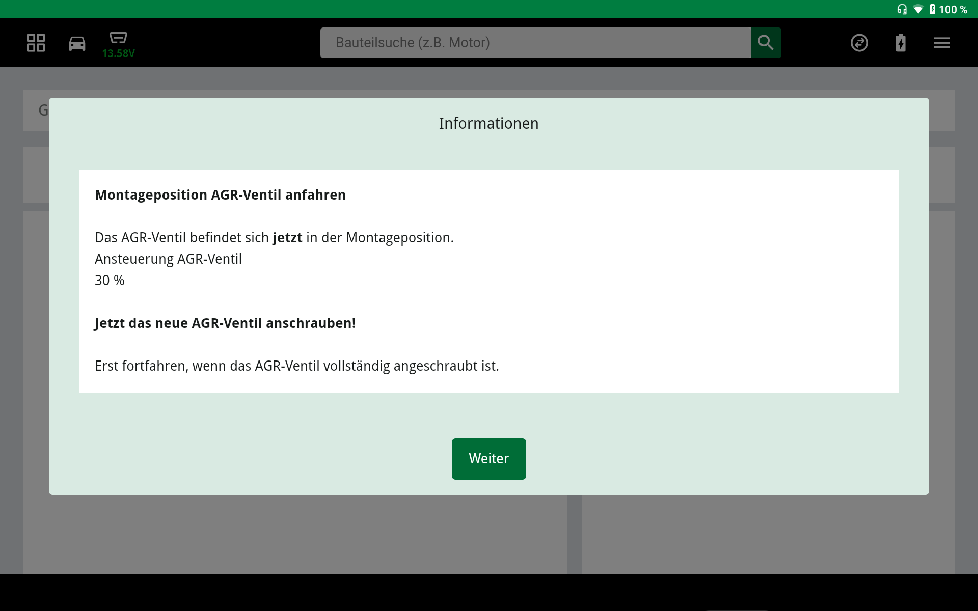 Reparaturhinweis zum Austausch des AGR-Ventil 6NU 014 864-751 - Bild 5) AGR-Ventil kann jetzt montiert werden 