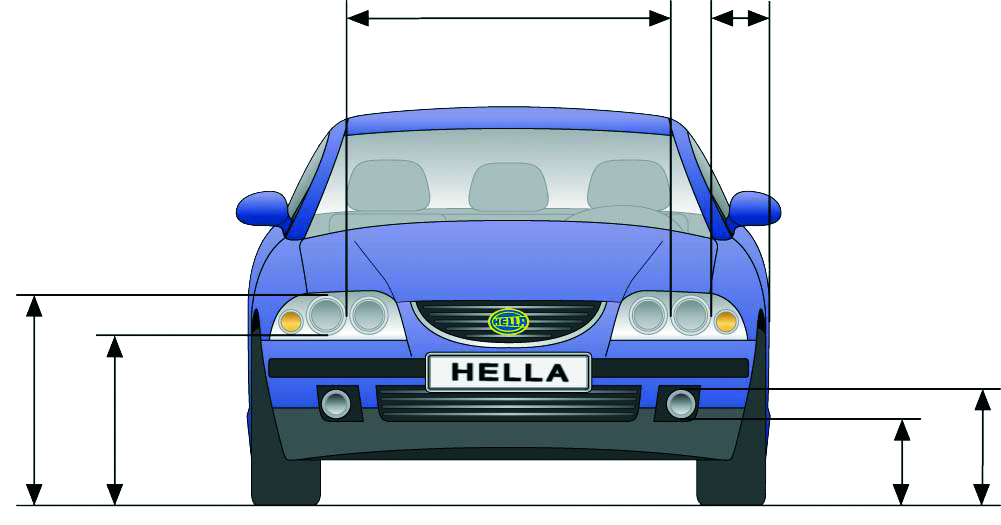 Einbauvorschriften Vorderansicht