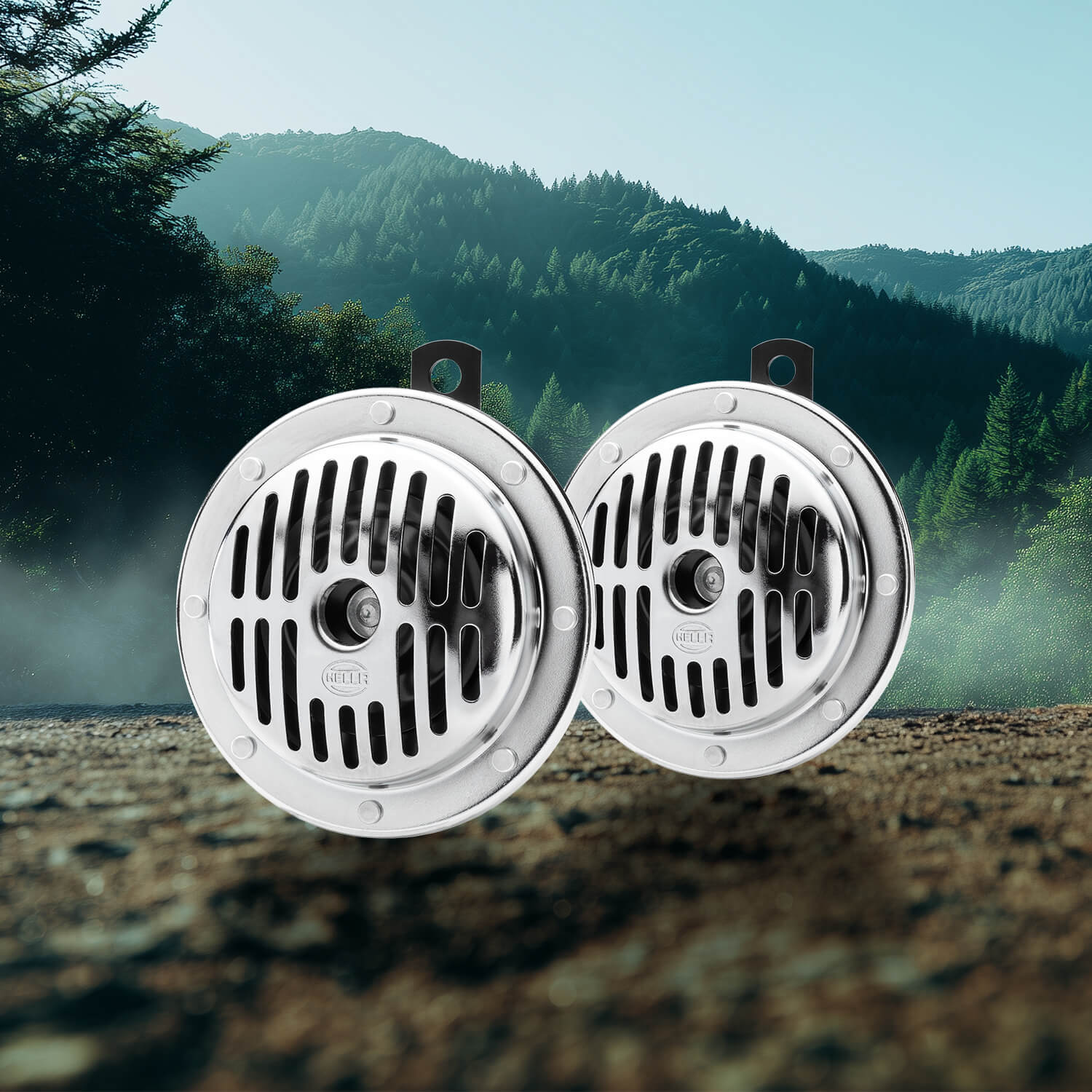 Powerful 12V disc horn in chrome design with impressive sound and avant-garde look – ideal for on and off-road use