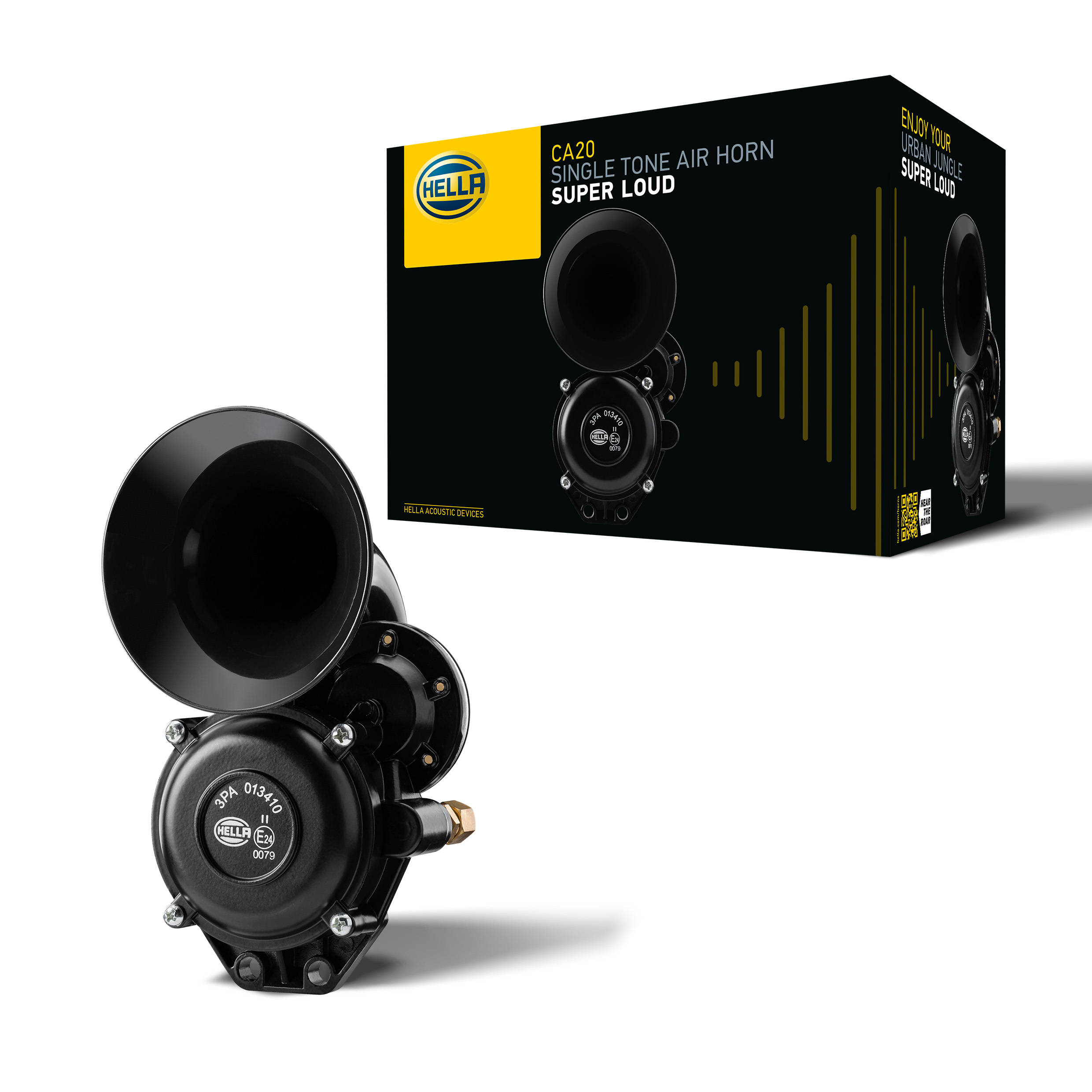 Pneumatisches Einklang-Drucklufthorn mit durchdringendem Powerton – ideal für Fahrzeuge mit Druckluftsystem.