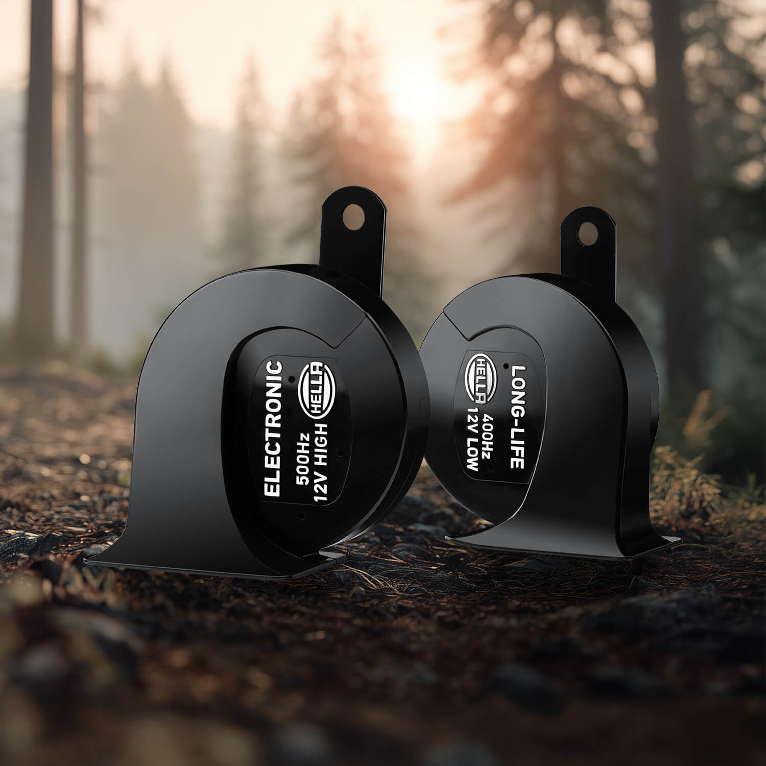 Electronic trumpet horn with clear sound, durable and maintenance-free – ideal for maximum safety on the road.