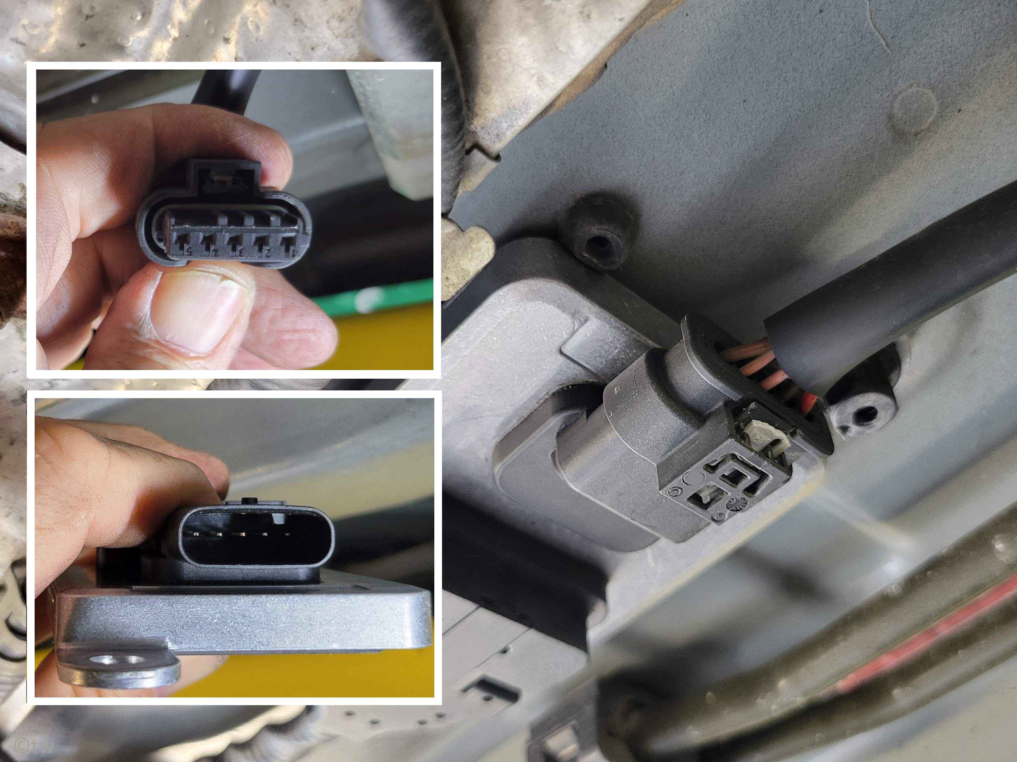 Avant de poser le nouveau capteur NOx, il convient de contrôler si le connecteur électrique embarqué dans le véhicule présente des défauts.