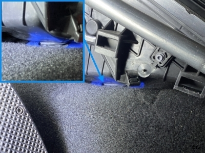 Rubber seal from the water drain in the footwell of the Mini F56