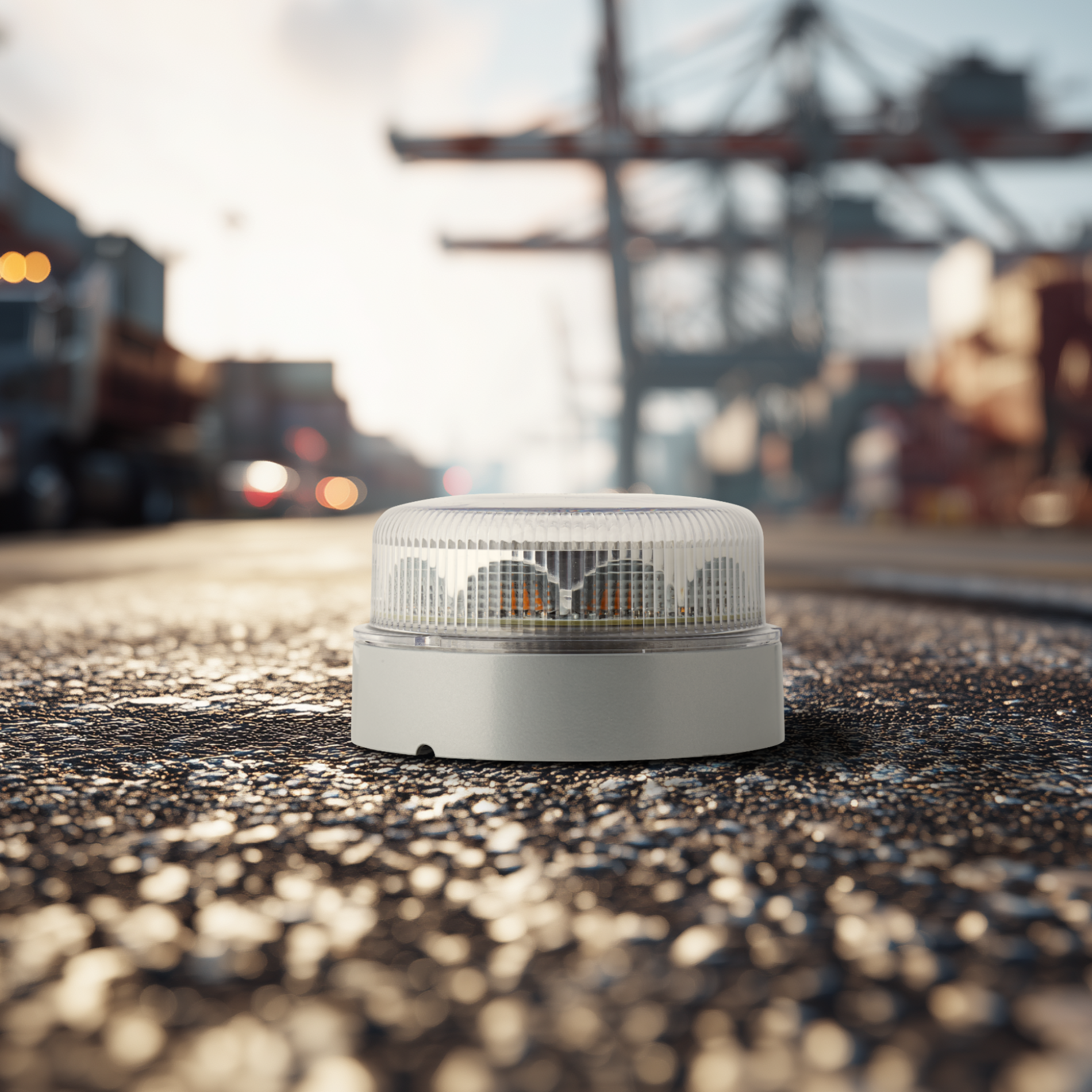 Rugged LED beacon with double-flash signal, cutting-edge design and up to 4 units suitable for synchronisation.