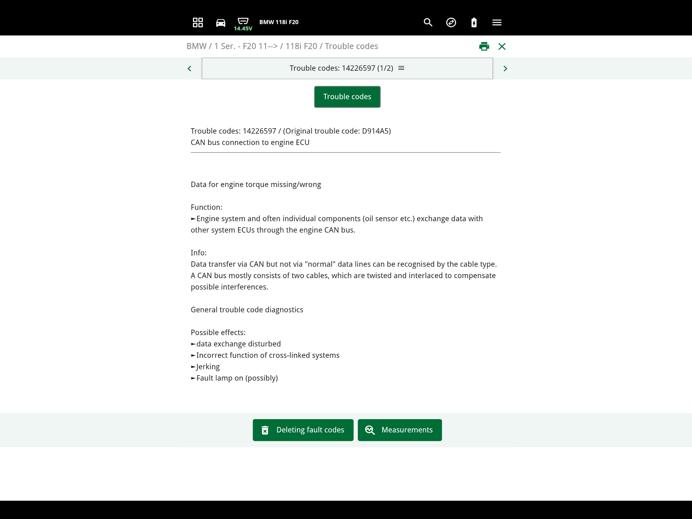 Código de avería BMW