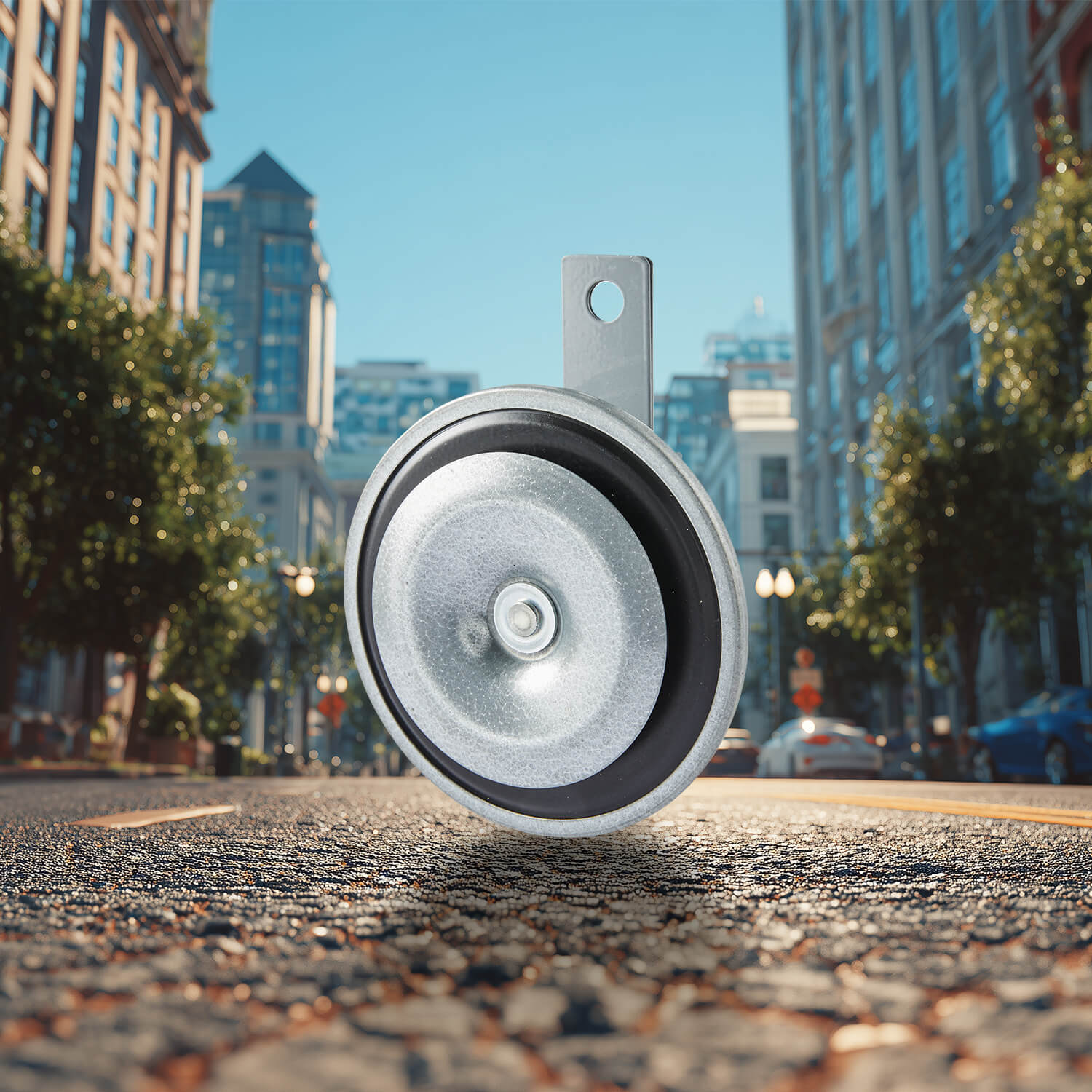 Powerful sound, long range, durable quality: This disc horn guarantees more safety in traffic.