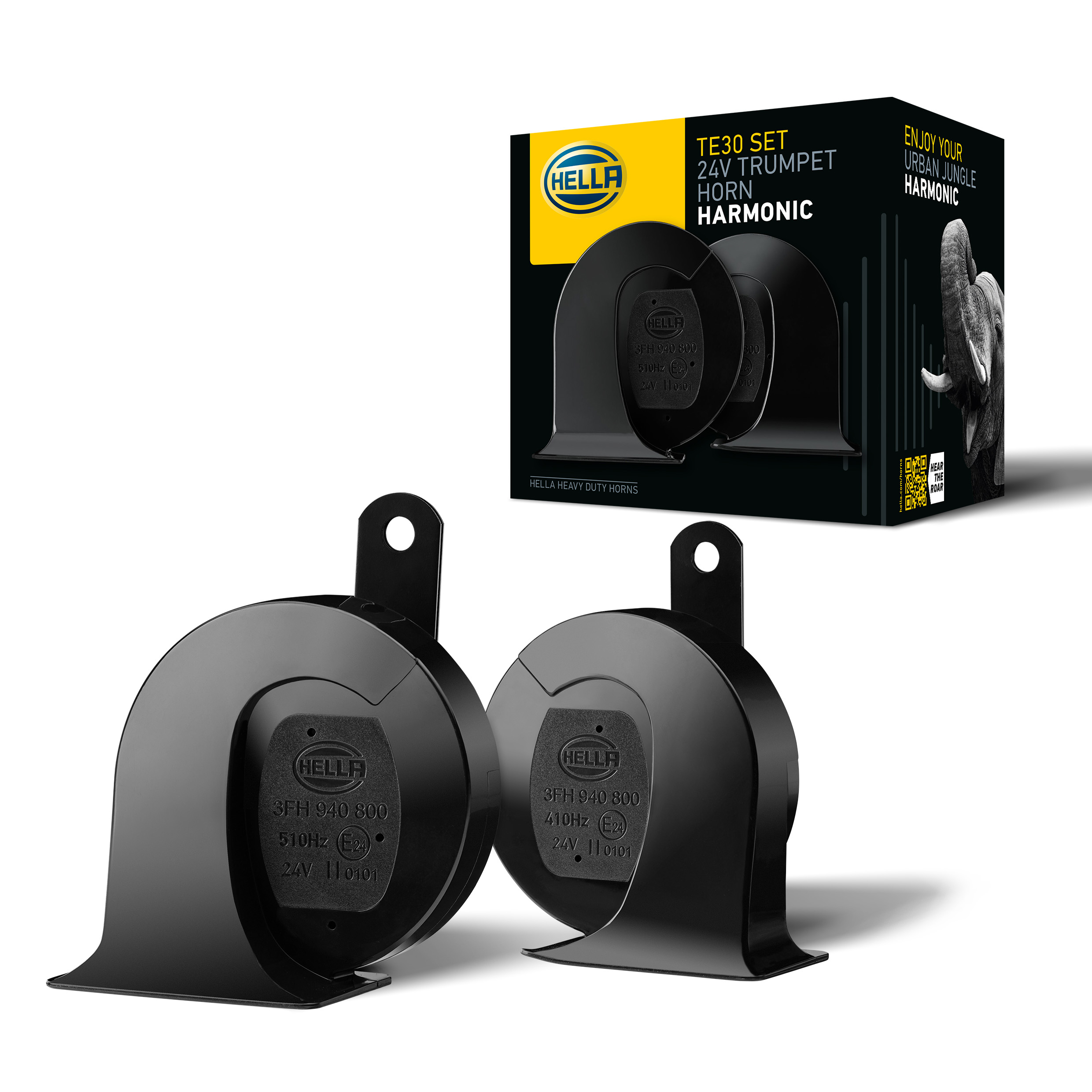 Leistungsstarkes 24V Trompetenhorn mit harmonischem Klang und breiter Schallabstrahlung für maximale Sicherheit.