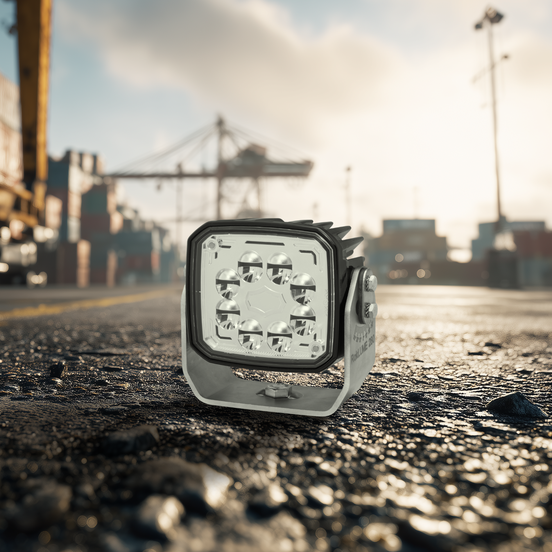 Glare-free LED work lamp with ZEROGLARE technology and high light output.