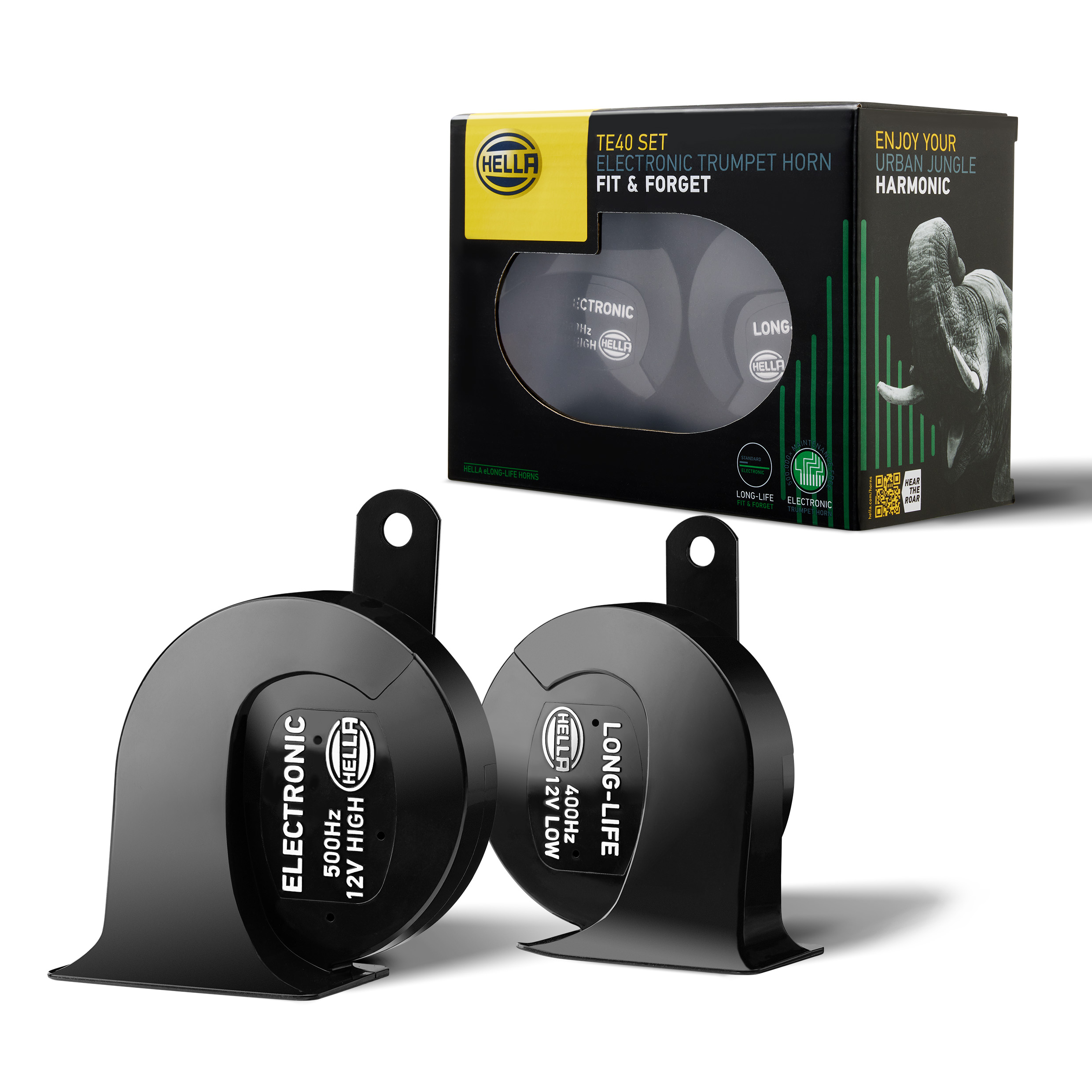 Elektronisches Trompetenhorn mit klarer Tongebung, langlebig & wartungsfrei – ideal für maximale Sicherheit im Straßenverkehr.