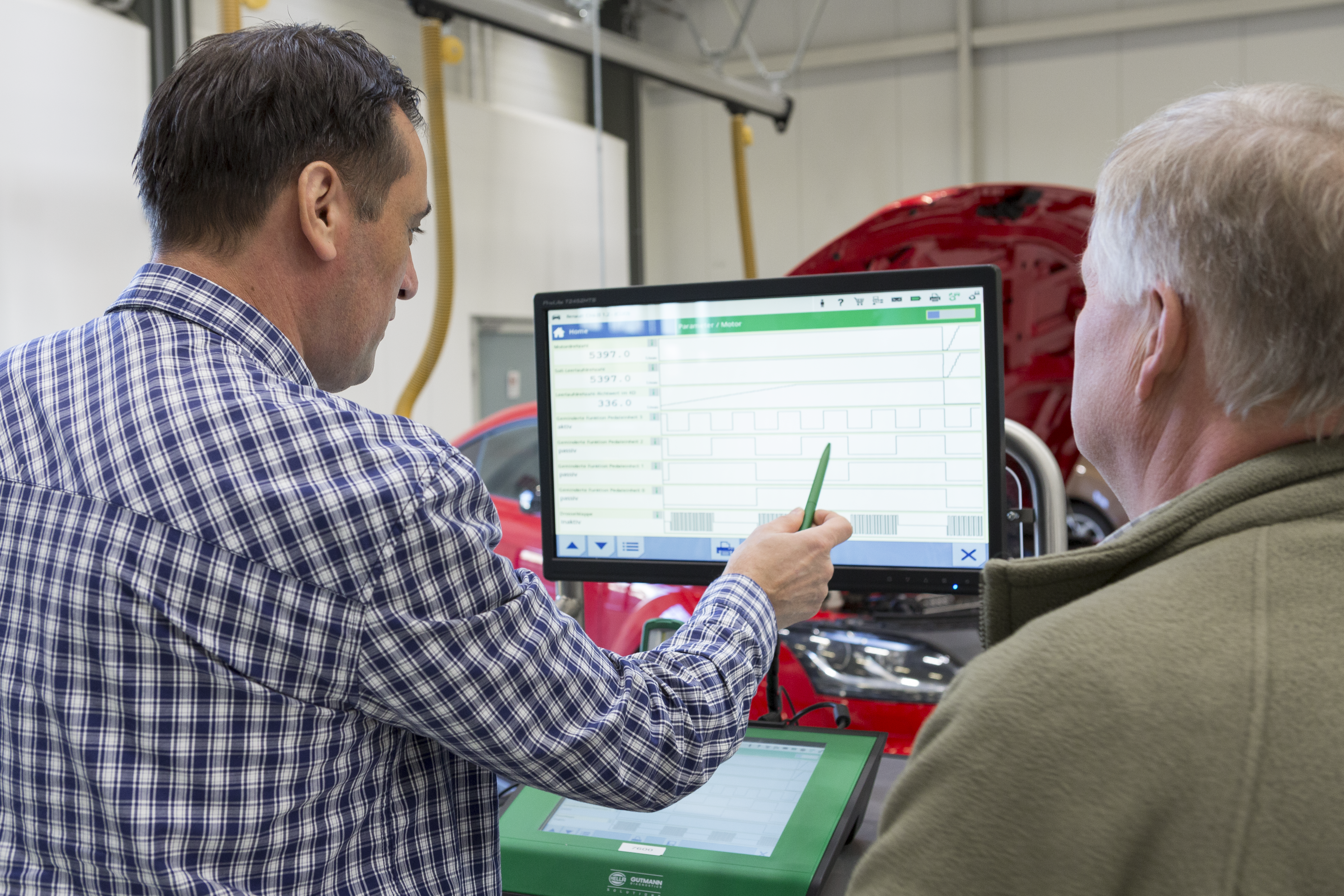 Werkstattaufnahmen, Schulung, Training