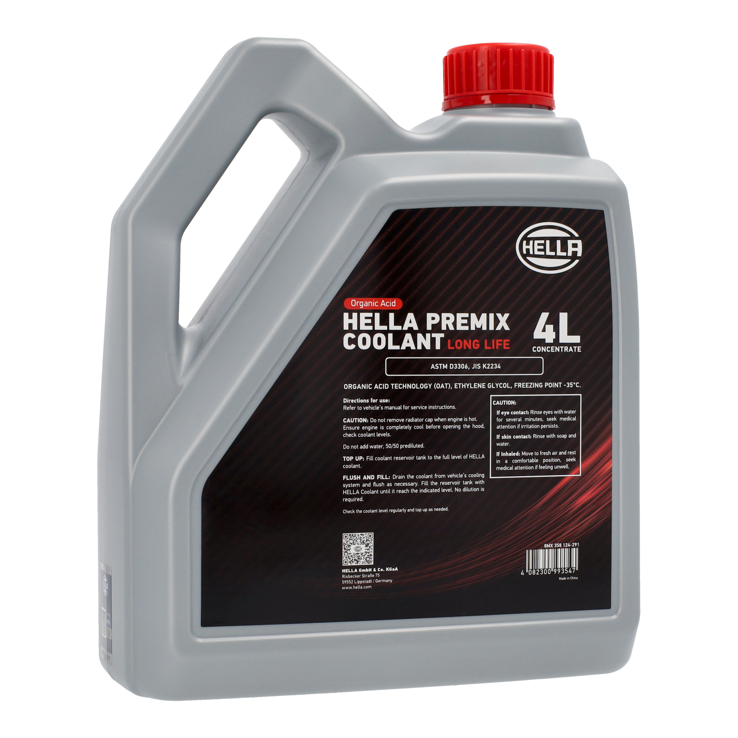 HELLA Premix Coolant 4L red BACK