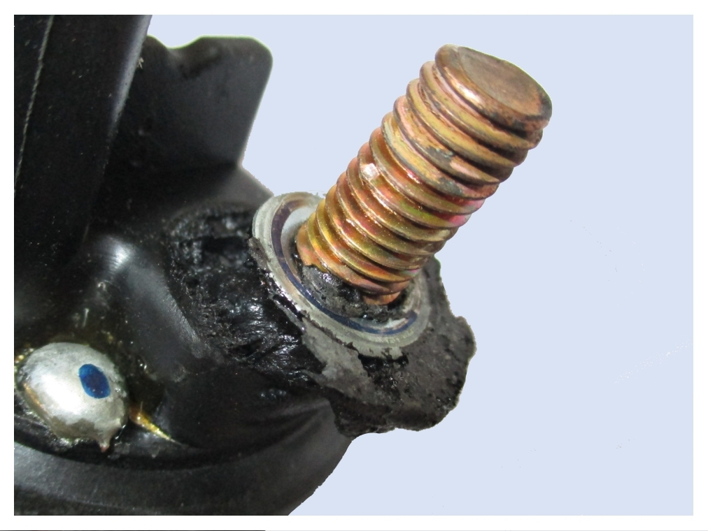 B+ connection terminal clearly melted