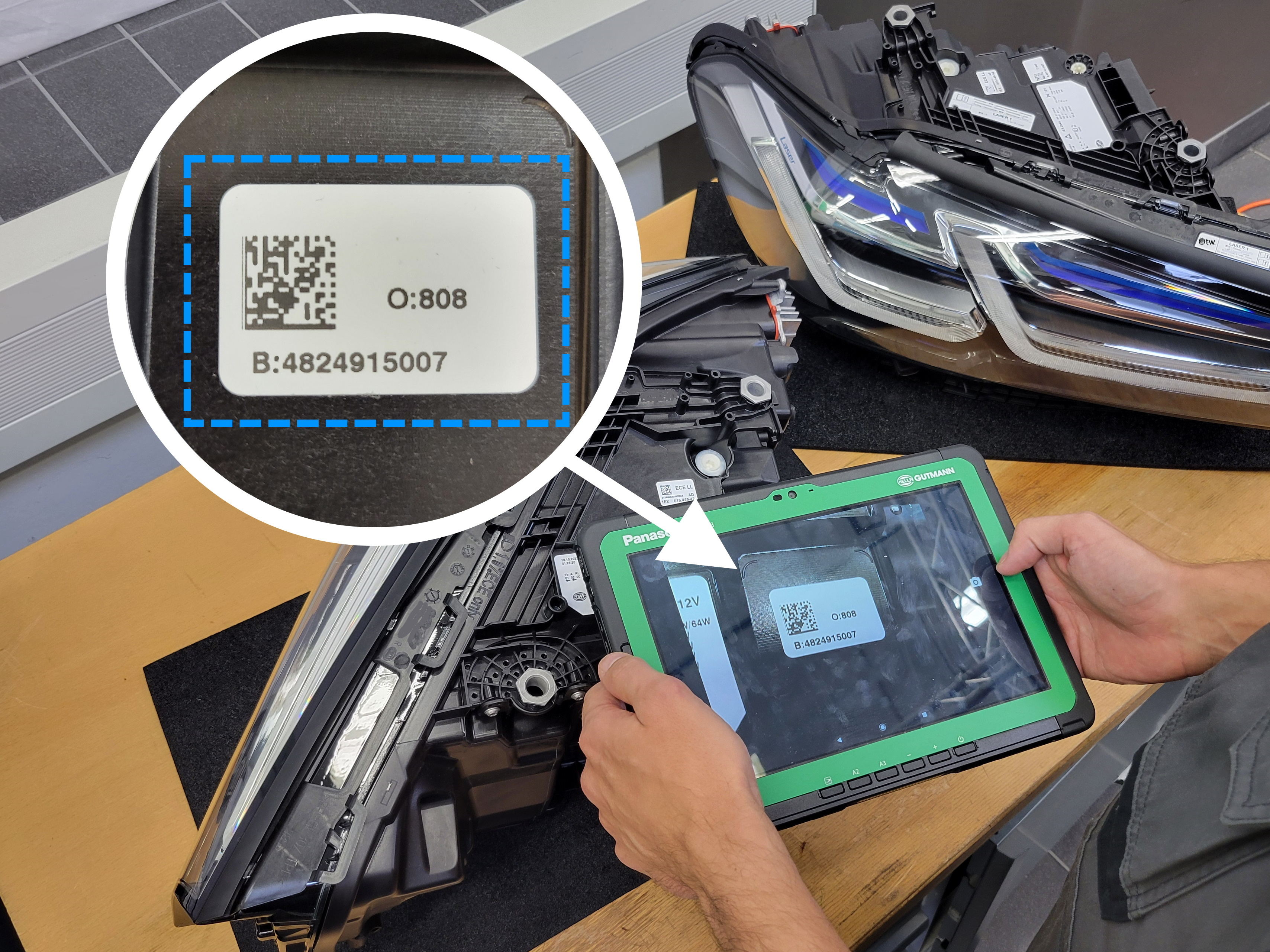 BMW LED lamps - data matrix code