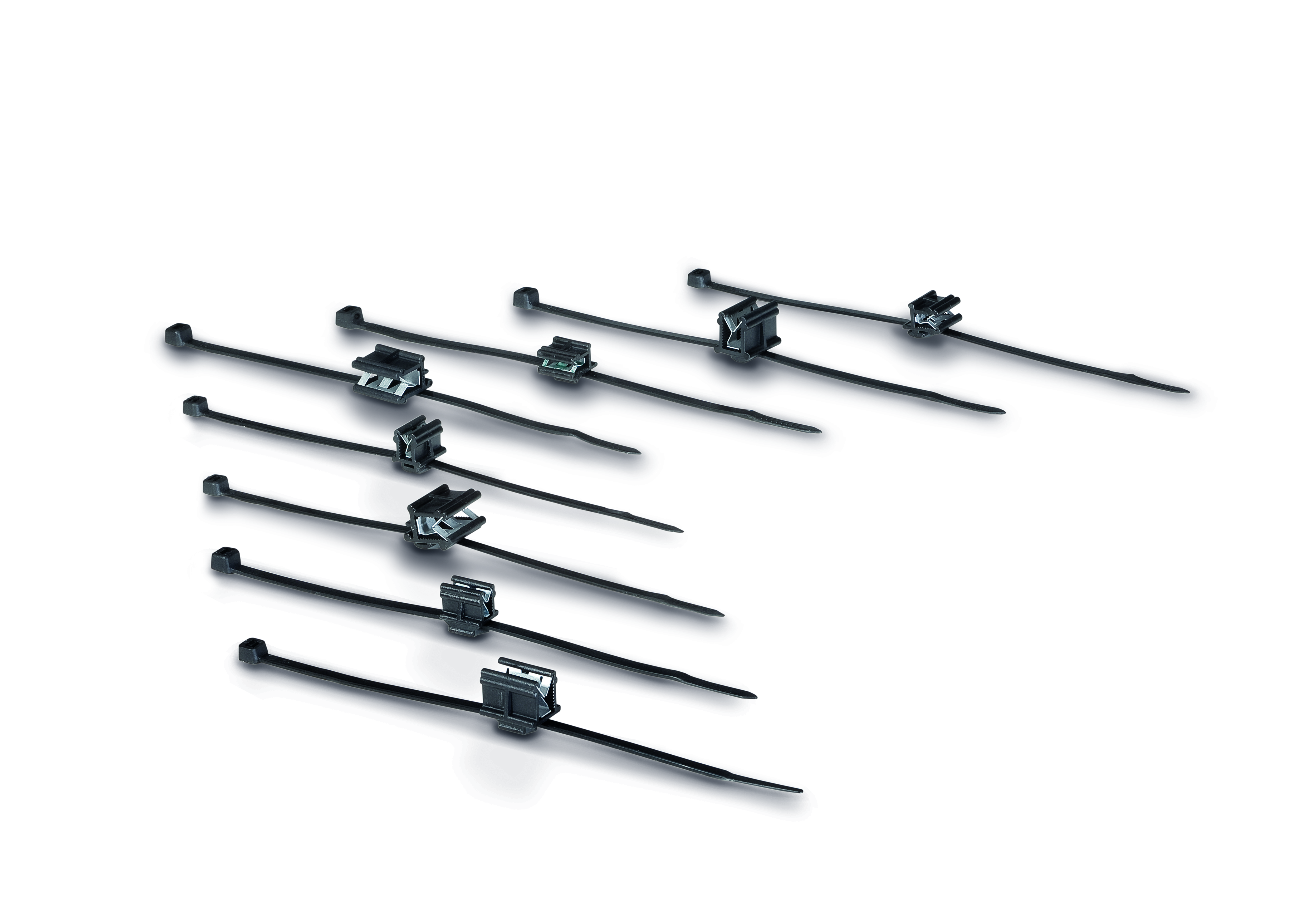 Attache-câbles avec clips bord de tôle