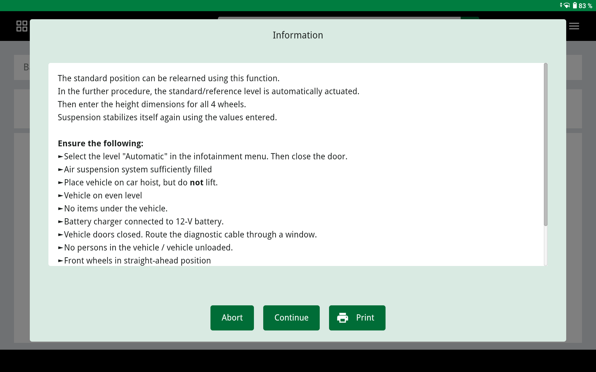 Rappresentazione di esempio dell’impostazione di base – Nuova inizializzazione della posizione standard