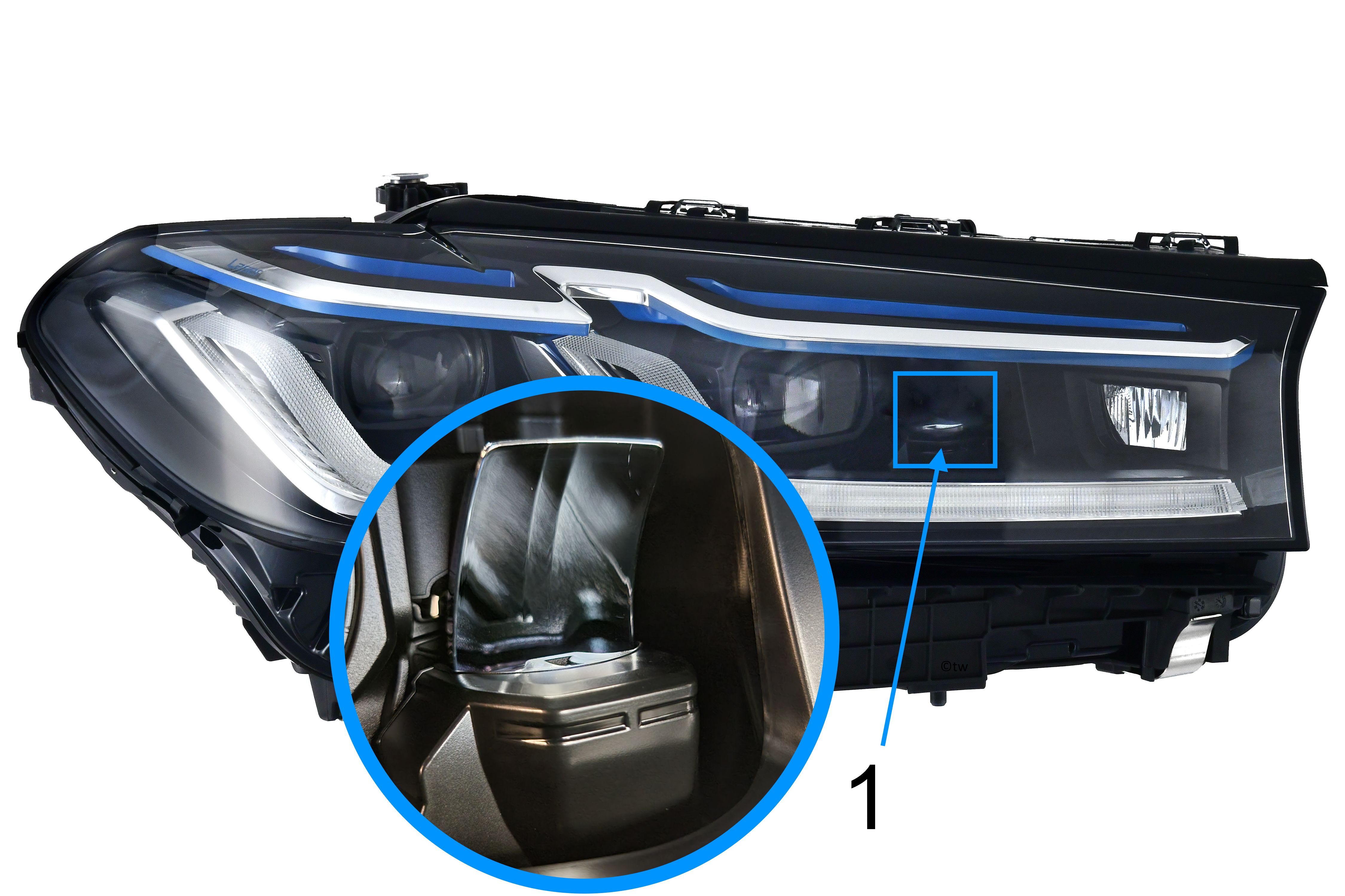 LED lamps with laser light