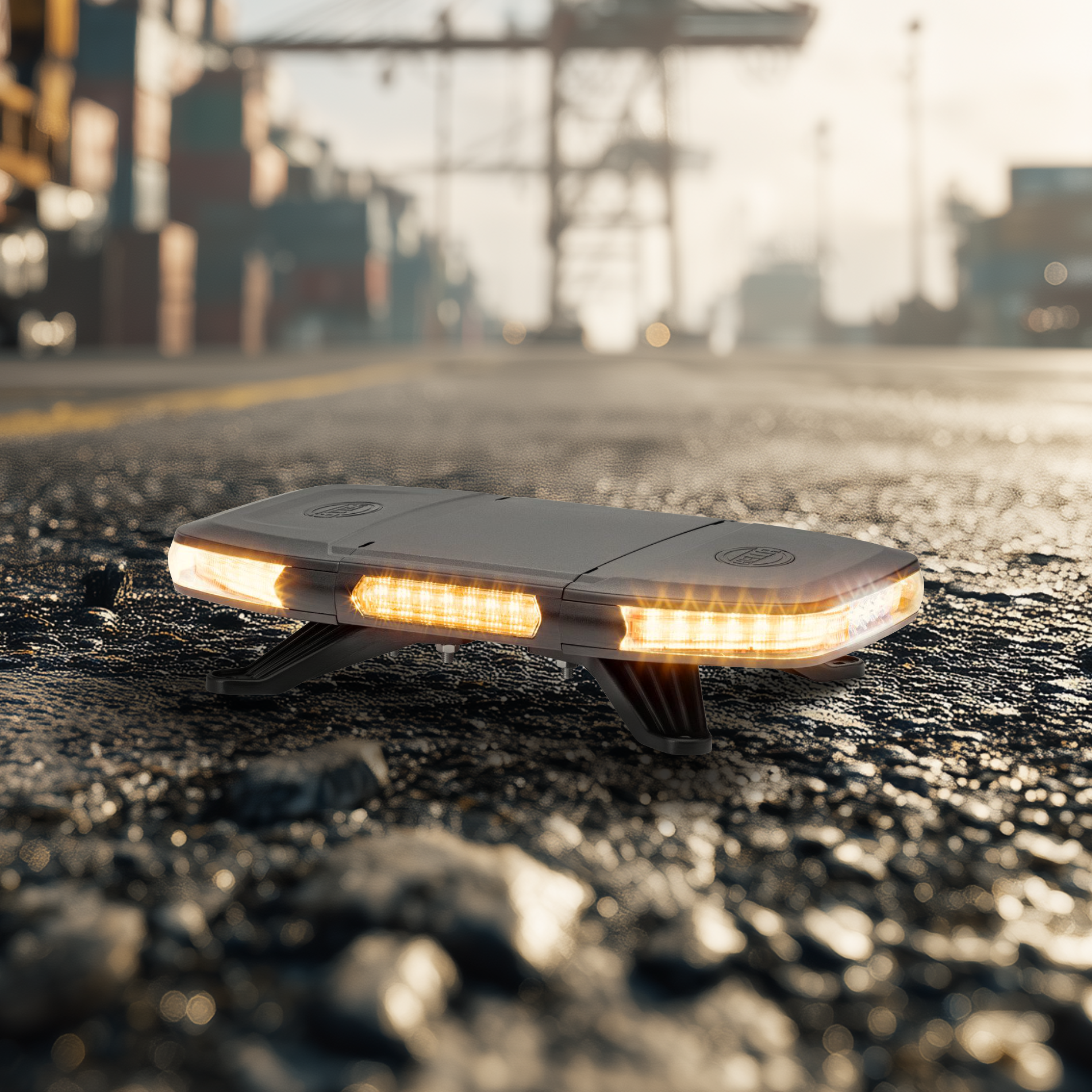 Modular LED roof bar with slim design, ECE-R65 flashing patterns and configurable modules.