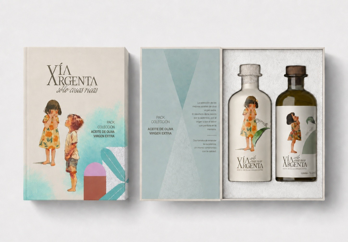 Pack de dos aceites de oliva virgen extra monovarietales (Arbequina y Picual)