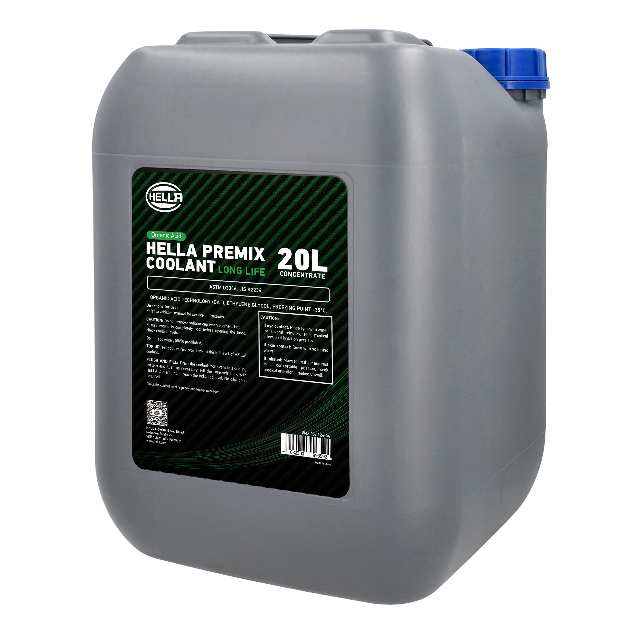HELLA Premix Coolant 20L blue BACK