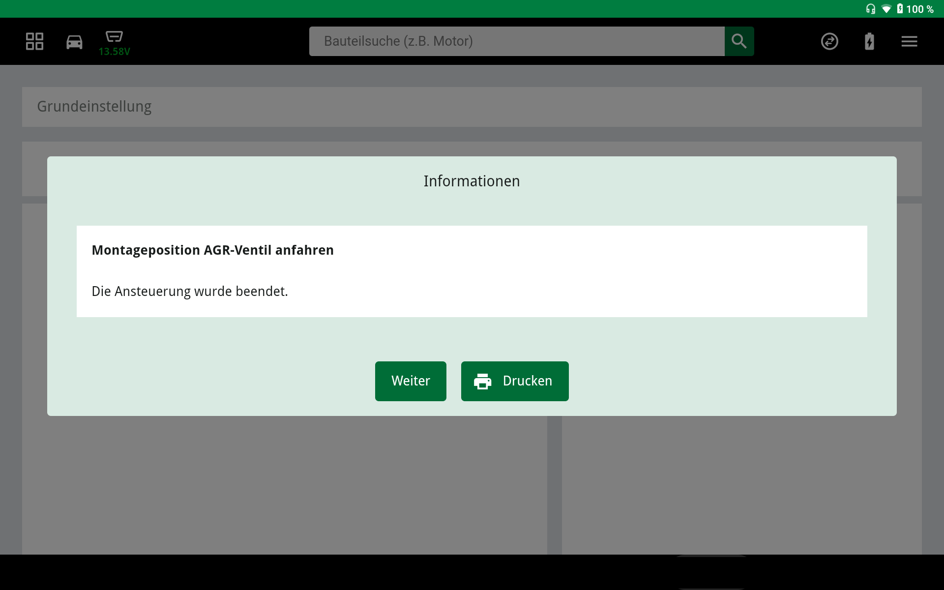 Reparaturhinweis zum Austausch des AGR-Ventil 6NU 014 864-751 - Bild 7) Nach der Montage - Zündung ausschalten 