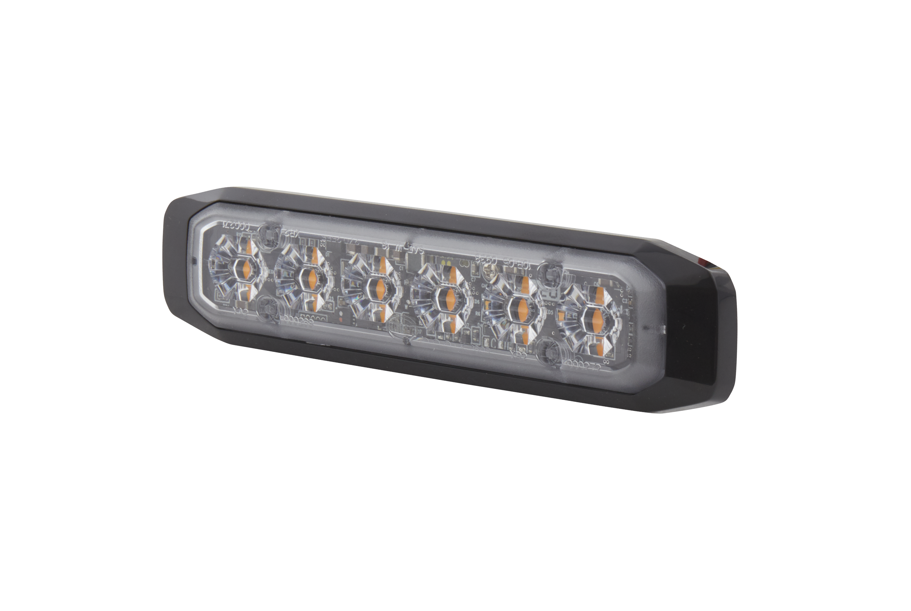 Extra flache BST-Slim Warnleuchte mit 6 LEDs, 5 Blitzmustern, manueller Helligkeitsregelung und hoher Sichtbarkeit bei Tag & Nacht.