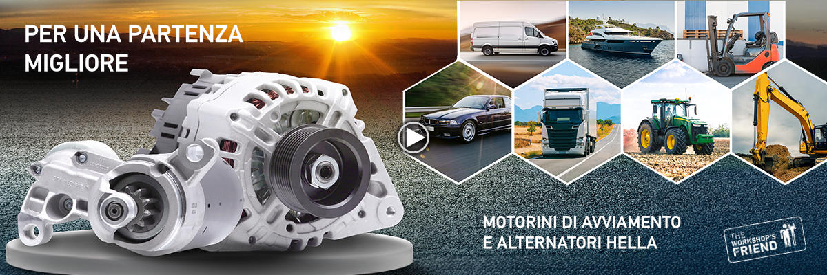 Motorini di avviamento e alternatori HELLA